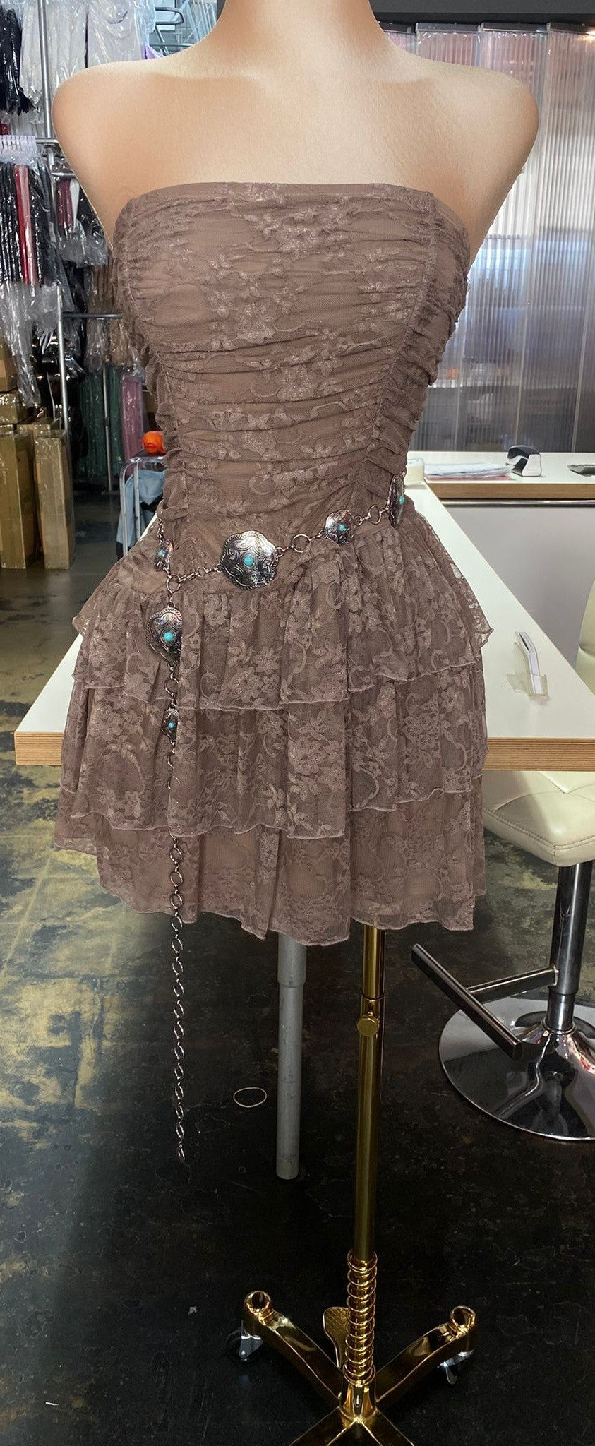 Strapless Lace Dress