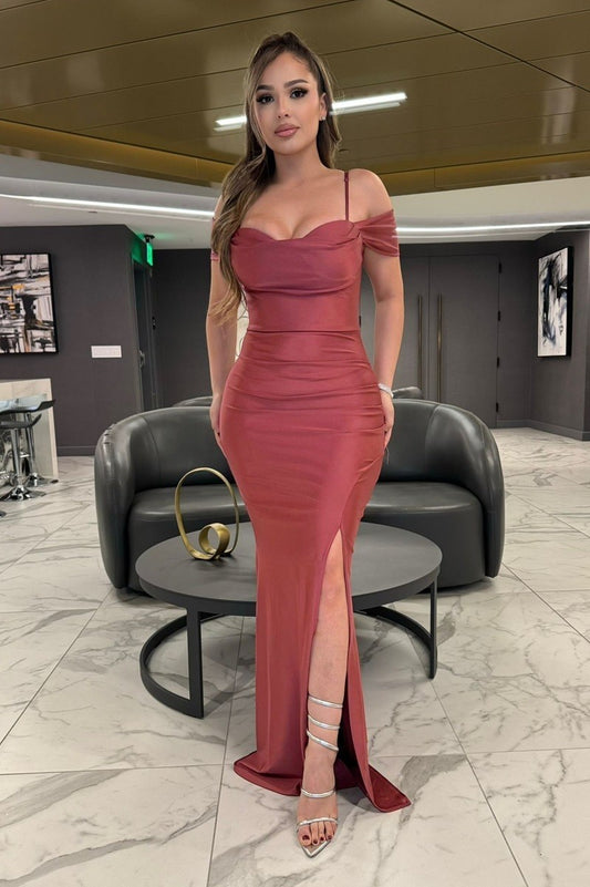 Dusty Pink off Shoulder Strap