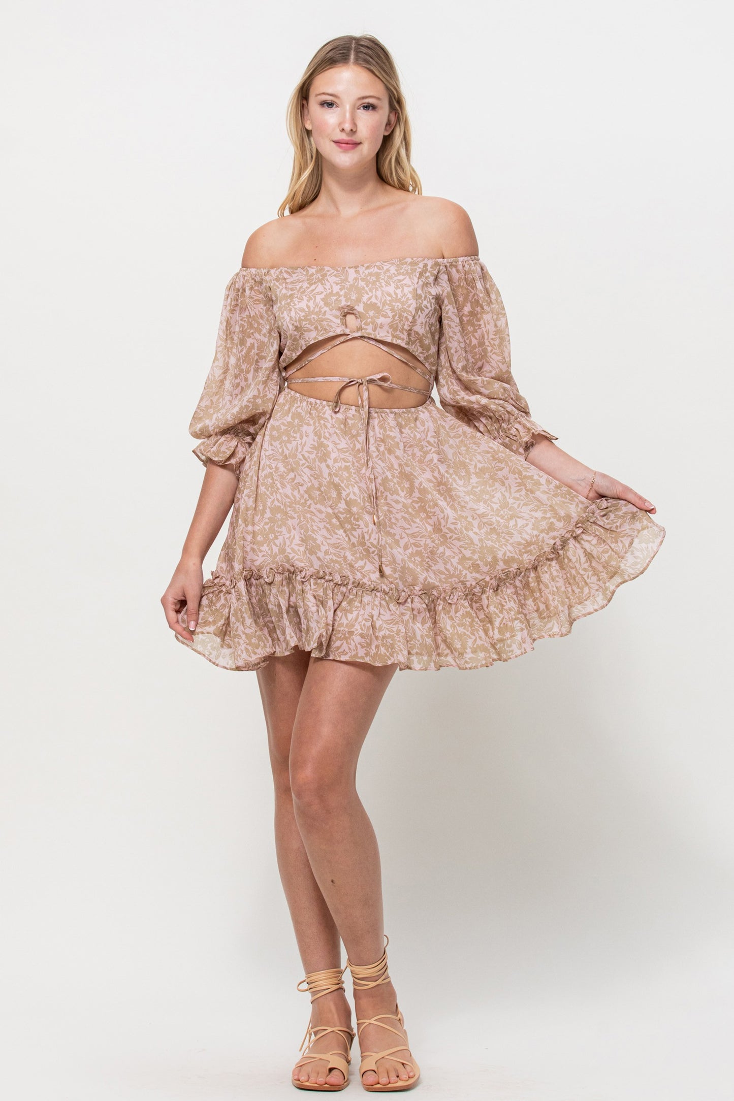 Soft Floral Print Dress