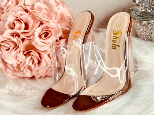 peep toe clear wedge Heel