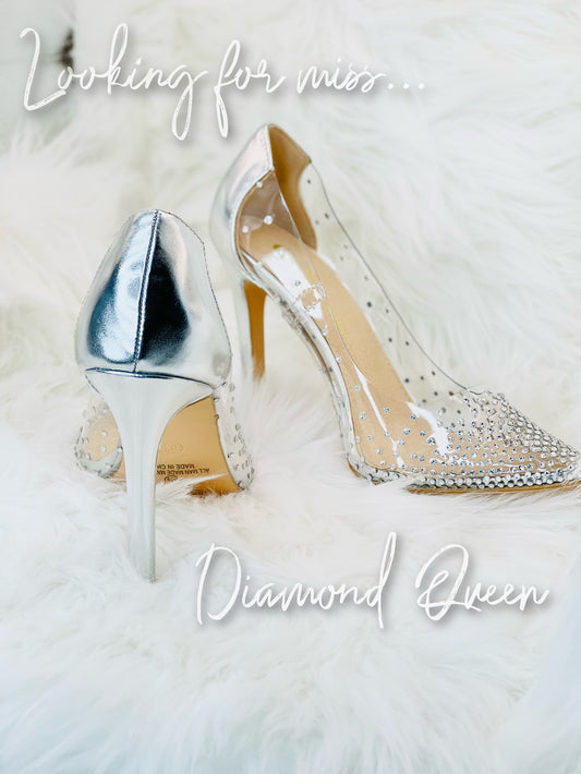 Silver Rhinestone Heel